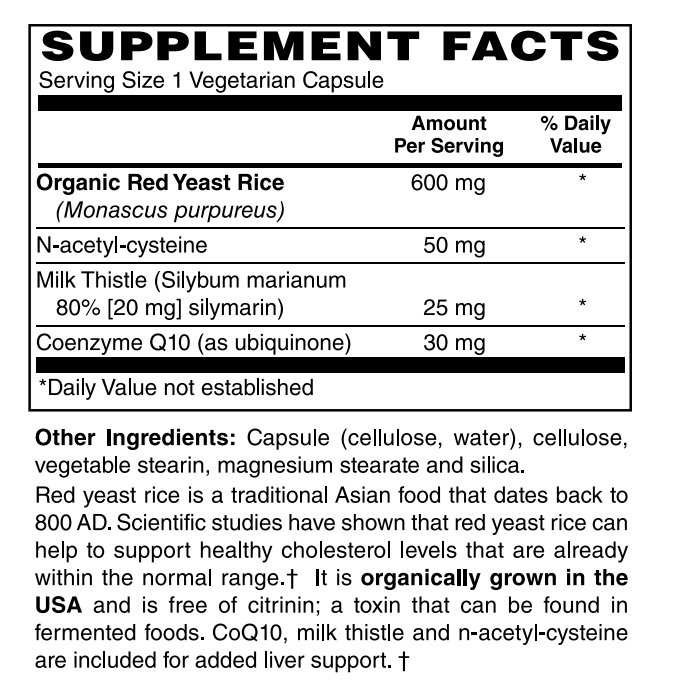 Red Yeast Rice Plus 600mg