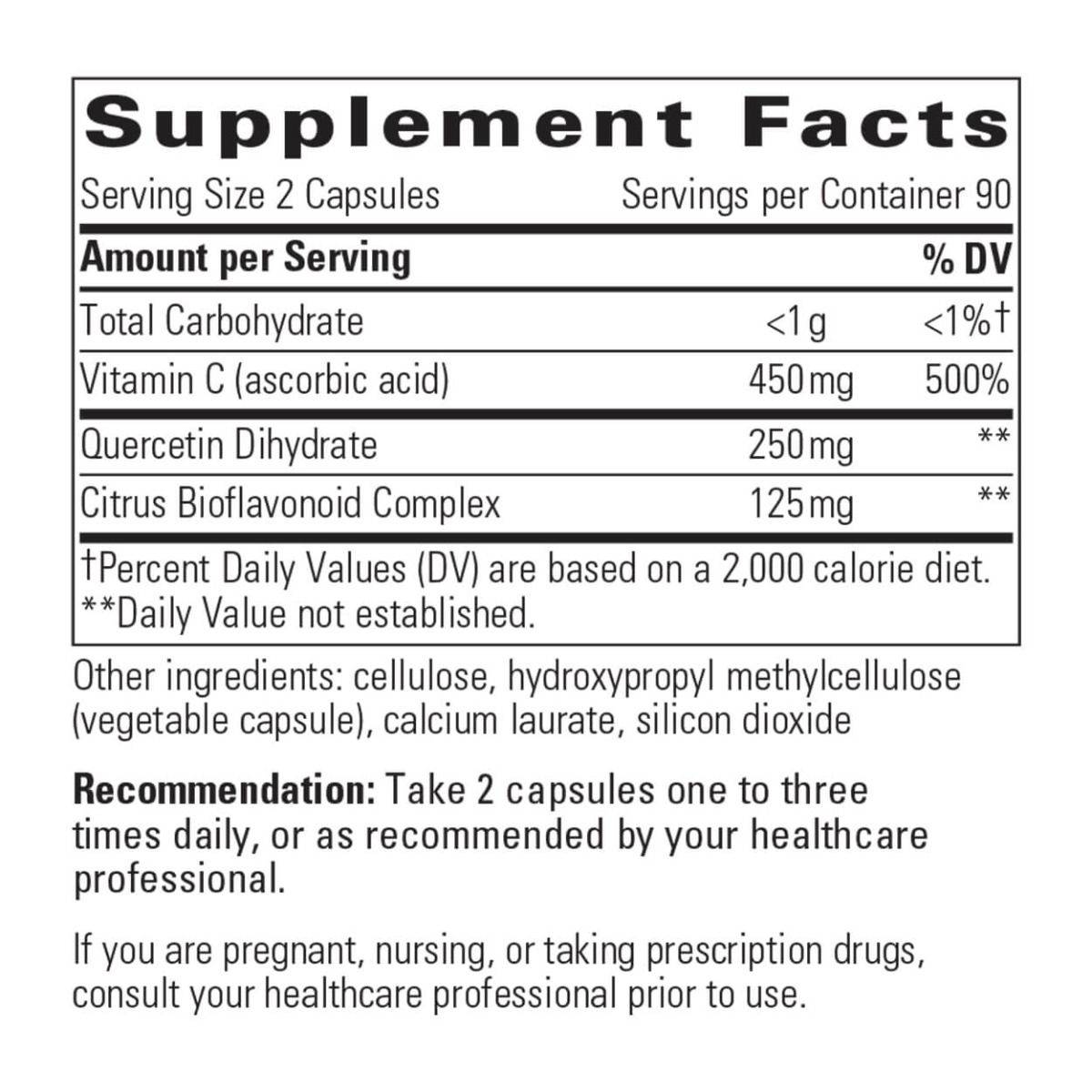 Vitamin C with Quercetin