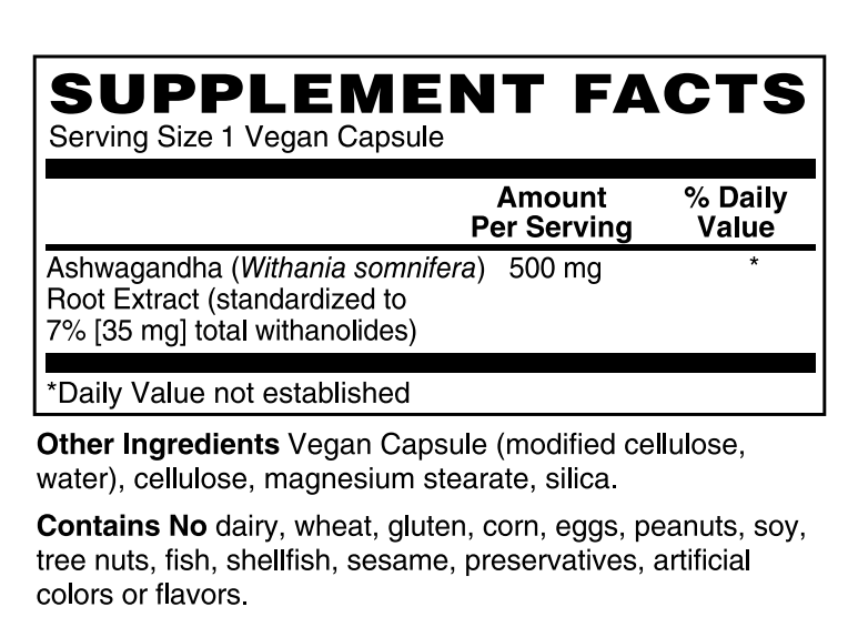 Ashwagandha Extract 500mg