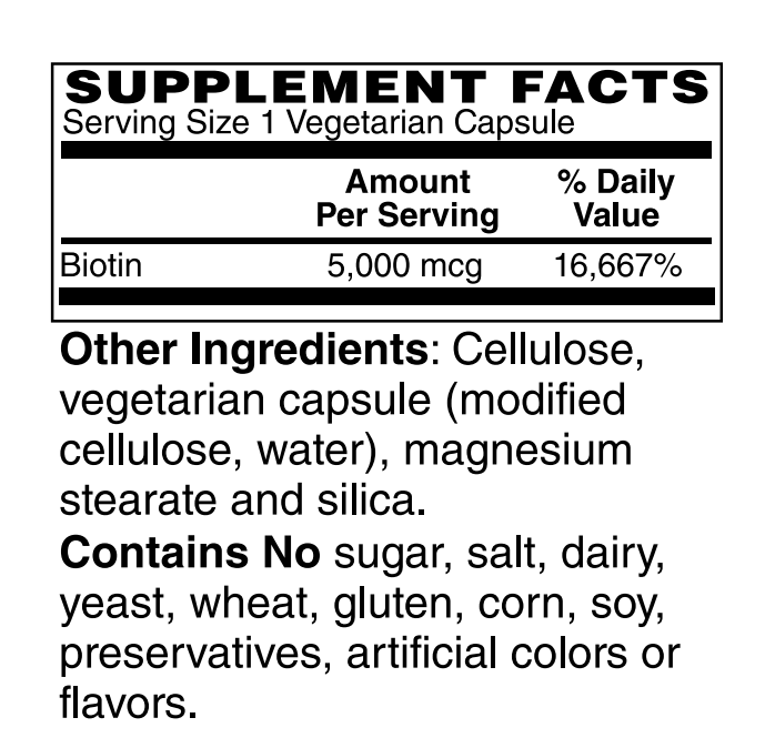 Biotin 5,000mcg