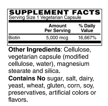 Biotin 5,000mcg