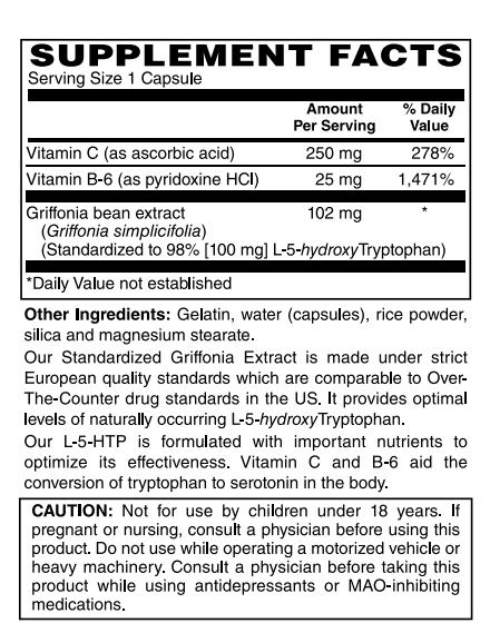 European L-5 HTP 100mg