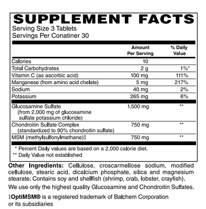 Glucosamine Sulfate, Chondroitin, & MSM