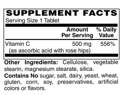 Vitamin C-500mg with Rose Hips